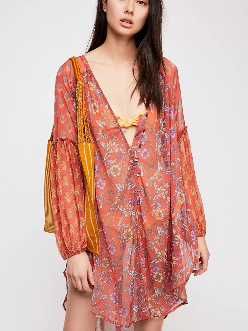 Gorgeous Free People Getaway to Goa top/tunic small